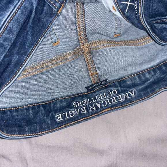 American Eagle Outfitters Dark Blue Denim Jeans - Picture 3 of 4